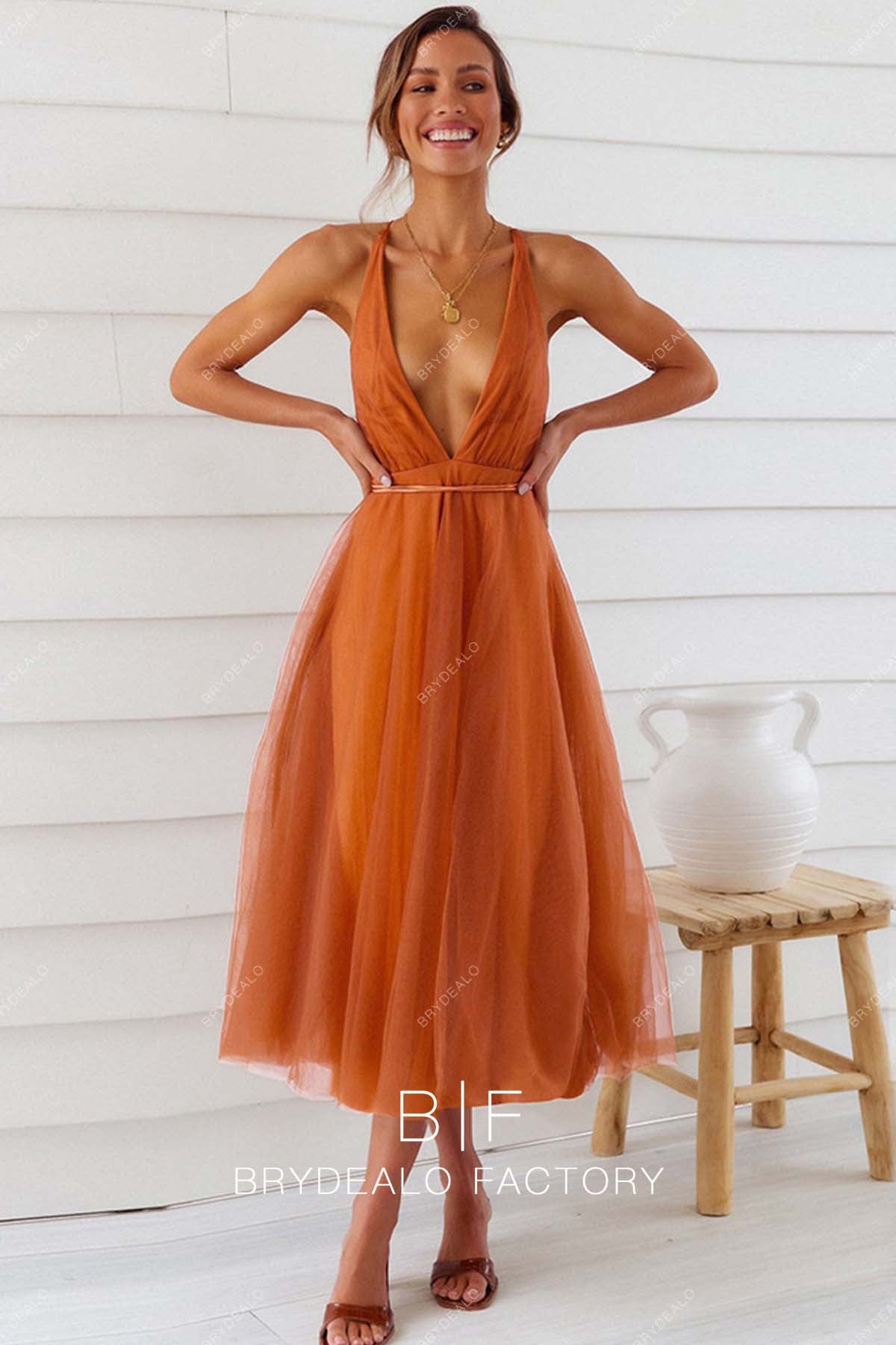 dark orange dress